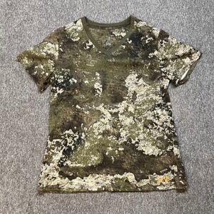 SHE Outdoor Camouflage V-Neck T-Shirt Womens Medium Hunting Fishing Nature